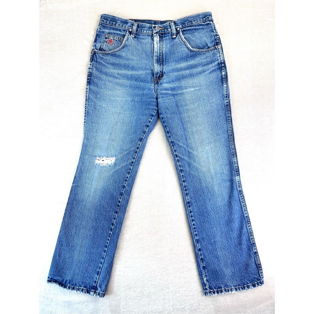 Vintage Twenty X Jeans Men’s 34x29 Blue Distressed Classic Straight Leg Denim‎